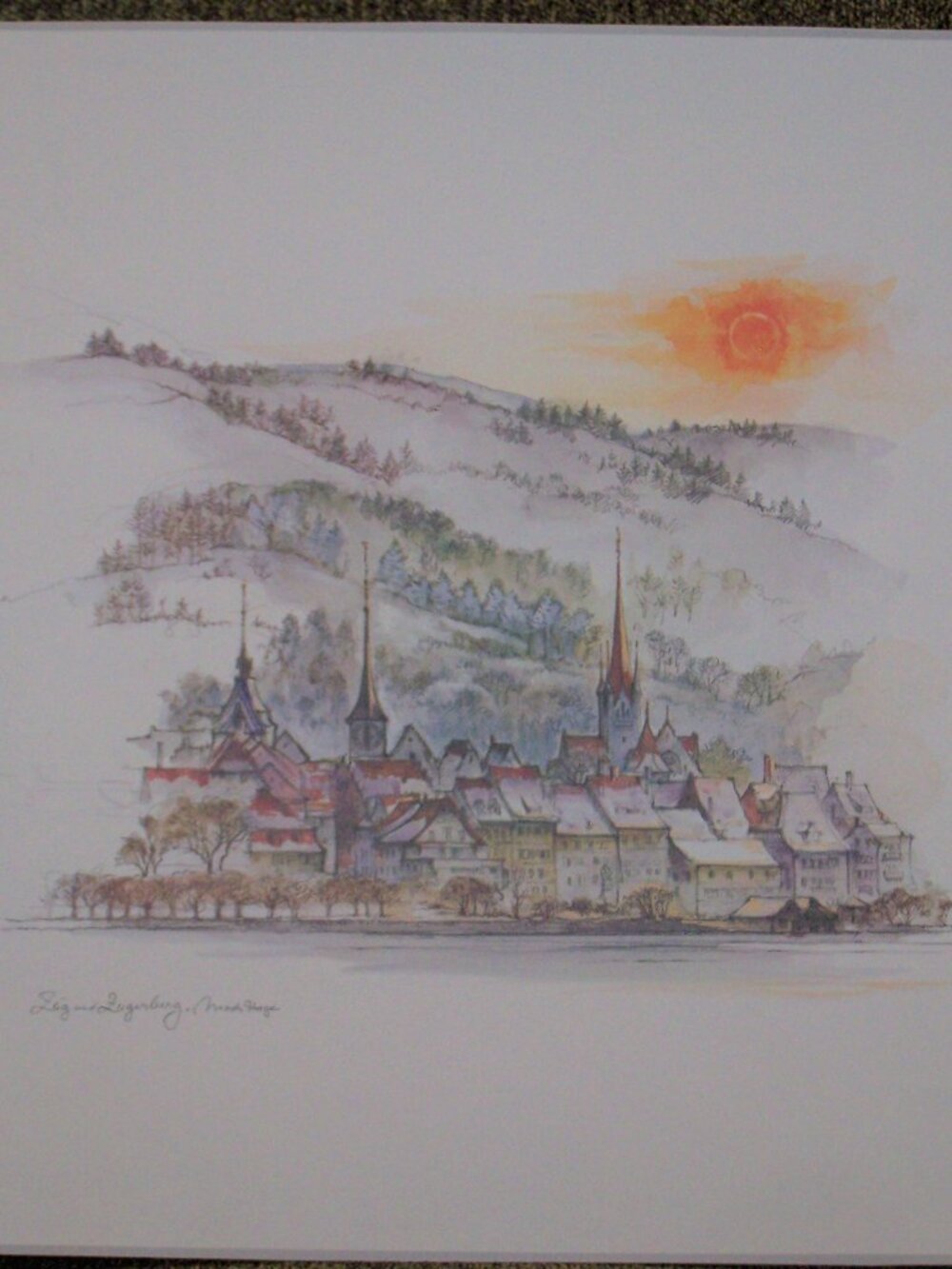 **Moving Sale** German Town Rendering - Unframed